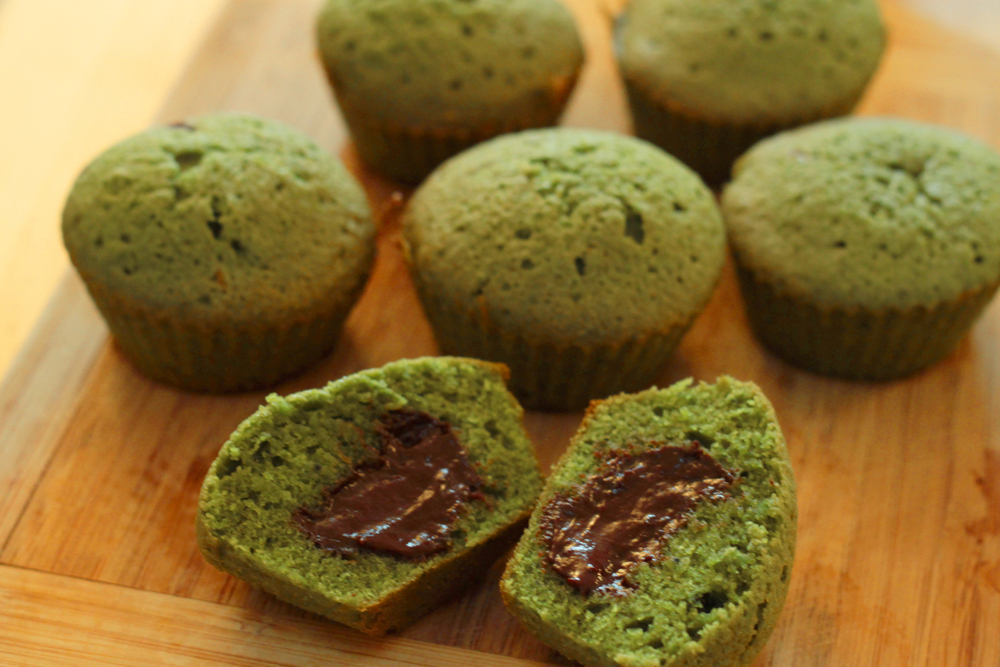 muffins-thé-vert-matcha-chocolat